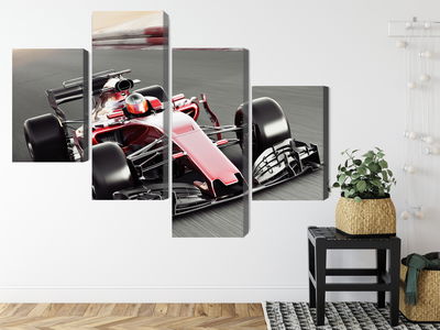 Ljuddämpande tavla - Formula 1 car on the track