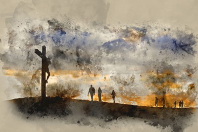 Ljuddämpande tavla - Crucified christ