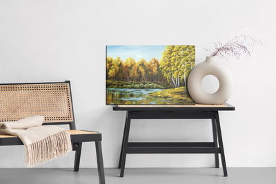 Ljuddämpande tavla - Landscape with a lake