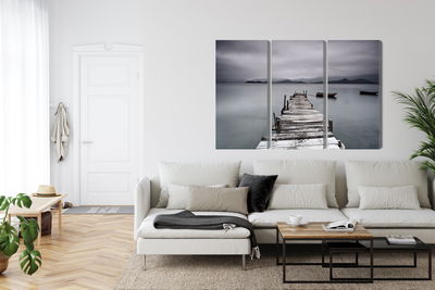 Ljuddämpande tavla - Misty lake