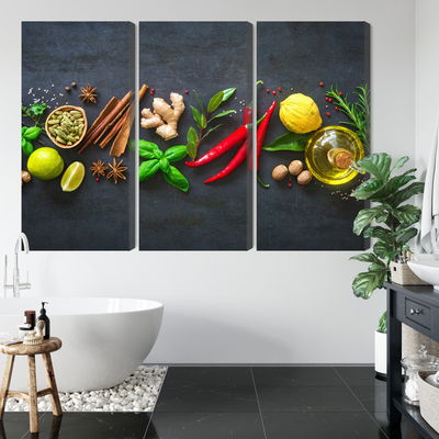 Ljuddämpande tavla - Fresh aromatic spices