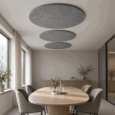 Ljudabsorbering till tak - PES circle ceiling