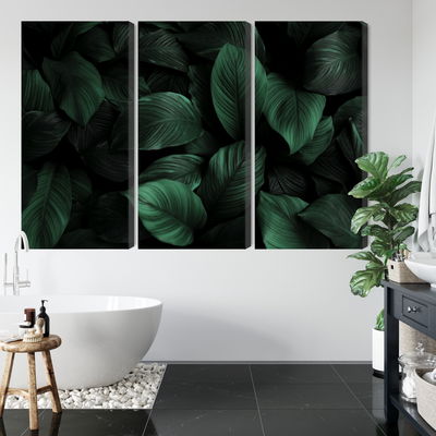 Ljuddämpande tavla - Green leaves on a macro scale