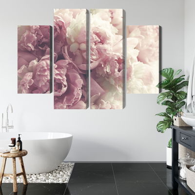 Ljuddämpande tavla - Peonies in shades of pink