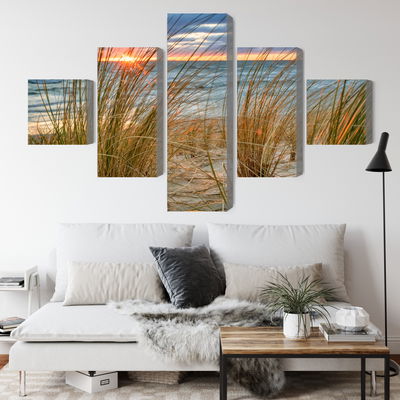 Ljuddämpande tavla - Sunrise on the beach of rügen