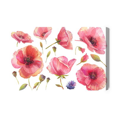 Ljuddämpande tavla - Wild poppies painted