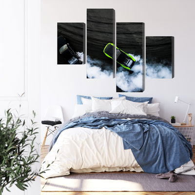 Ljuddämpande tavla - Drifting 3d cars