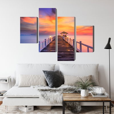 Ljuddämpande tavla - Sunset over the pier