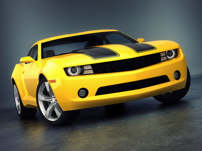 Ljuddämpande tavla - Yellow sports car