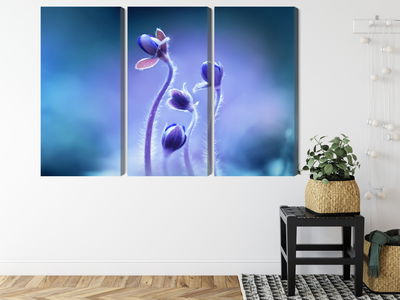 Ljuddämpande tavla - Delicate flowers on a macro