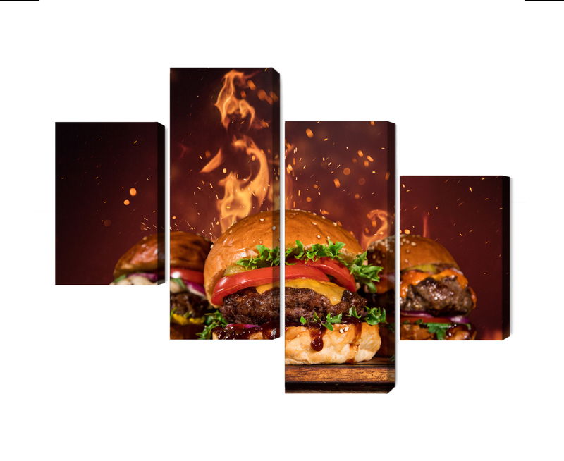 Ljuddämpande tavla - Tasty burgers