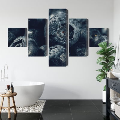 Ljuddämpande tavla - Blueberries close up 3d