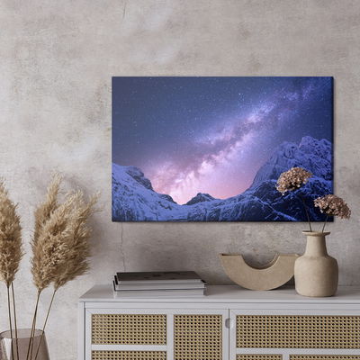 Ljuddämpande tavla - Milky way over snowy