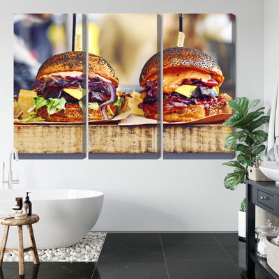 Ljuddämpande tavla - Vegan burgers