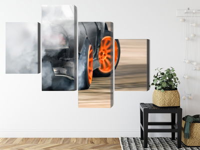 Ljuddämpande tavla - Drifting car in a puff