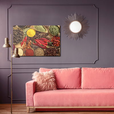 Ljuddämpande tavla - Bowls with spices and herbs