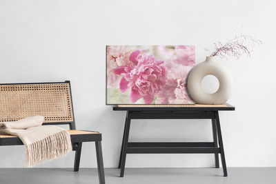 Ljuddämpande tavla - Peonies in retro style