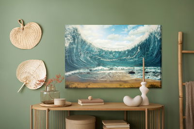 Ljuddämpande tavla - Abstract sea