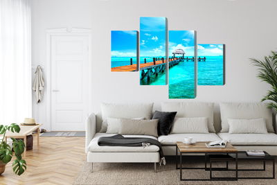 Ljuddämpande tavla - Sunny landscape