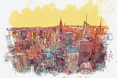 Ljuddämpande tavla - Colorful New York