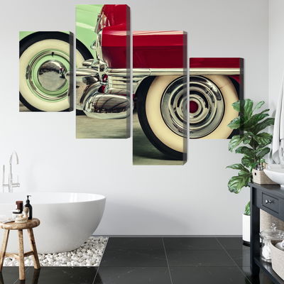 Ljuddämpande tavla - Stylish vintage car wheels