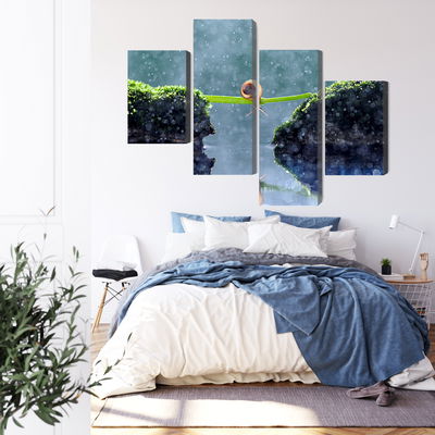 Ljuddämpande tavla - Snail in the rain