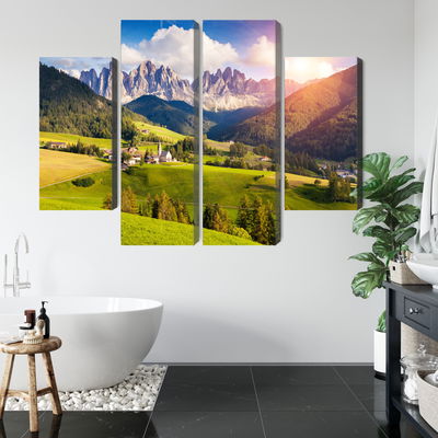 Ljuddämpande tavla - Sunny day in the mountains