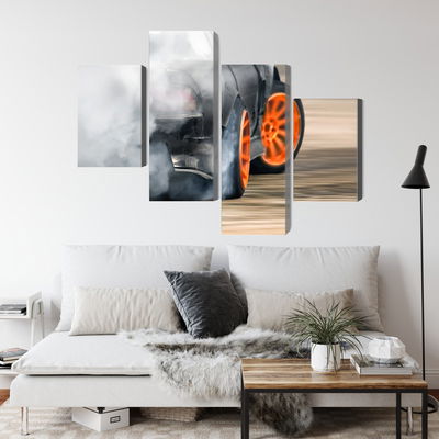 Ljuddämpande tavla - Drifting car in a puff