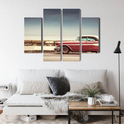 Ljuddämpande tavla - Old american retro car
