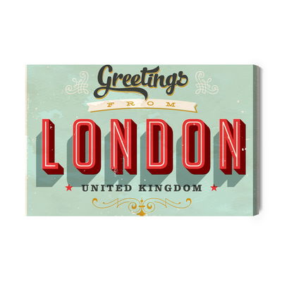 Ljuddämpande tavla - Greetings from London