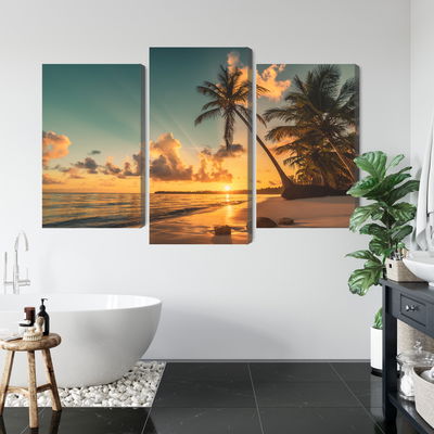 Ljuddämpande tavla - Sunset on the dominican beach