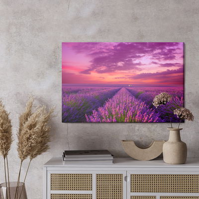 Ljuddämpande tavla - Lavender blooming field