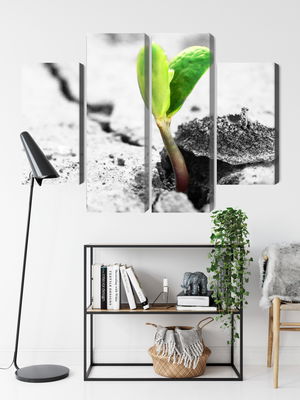 Ljuddämpande tavla - 3d plant sprouting