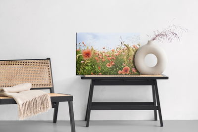 Ljuddämpande tavla - Poppies in the meadow