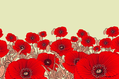 Ljuddämpande tavla - Beautiful red poppies