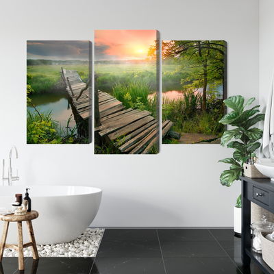 Ljuddämpande tavla - Meadow at dawn