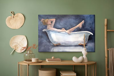 Ljuddämpande tavla - Woman in the bathtub