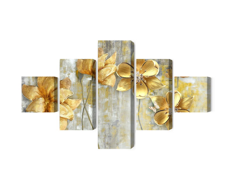 Ljuddämpande tavla - Decorative flowers in shades