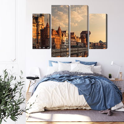 Ljuddämpande tavla - The port of gdansk at sunset