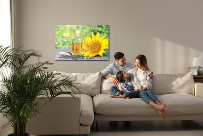 Ljuddämpande tavla - Sunflower with cores and oil