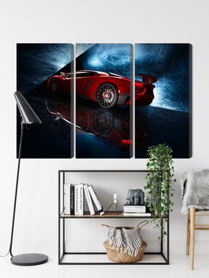 Ljuddämpande tavla - Sports car on an abstract