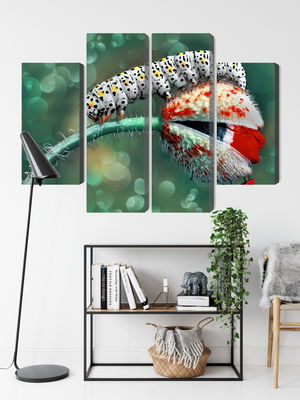 Ljuddämpande tavla - A caterpillar and a ladybug