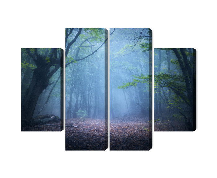 Ljuddämpande tavla - Hazy 3d forest landscape