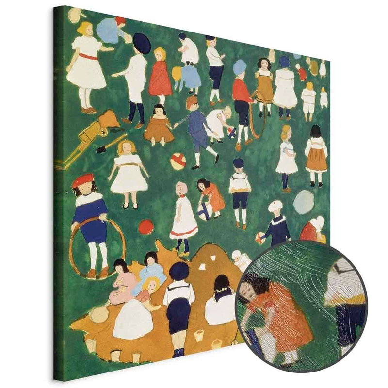 Produktvy av Kazimir malevich children. En rund detaljförstoring visar den strukturerade gelytan.