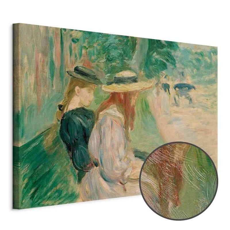 Produktvy av Berthe morisot sur un banc. En rund detaljförstoring visar den strukturerade gelytan.