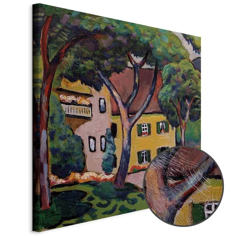 Produktvy av August macke staudacherhaus. En rund detaljförstoring visar den strukturerade gelytan.
