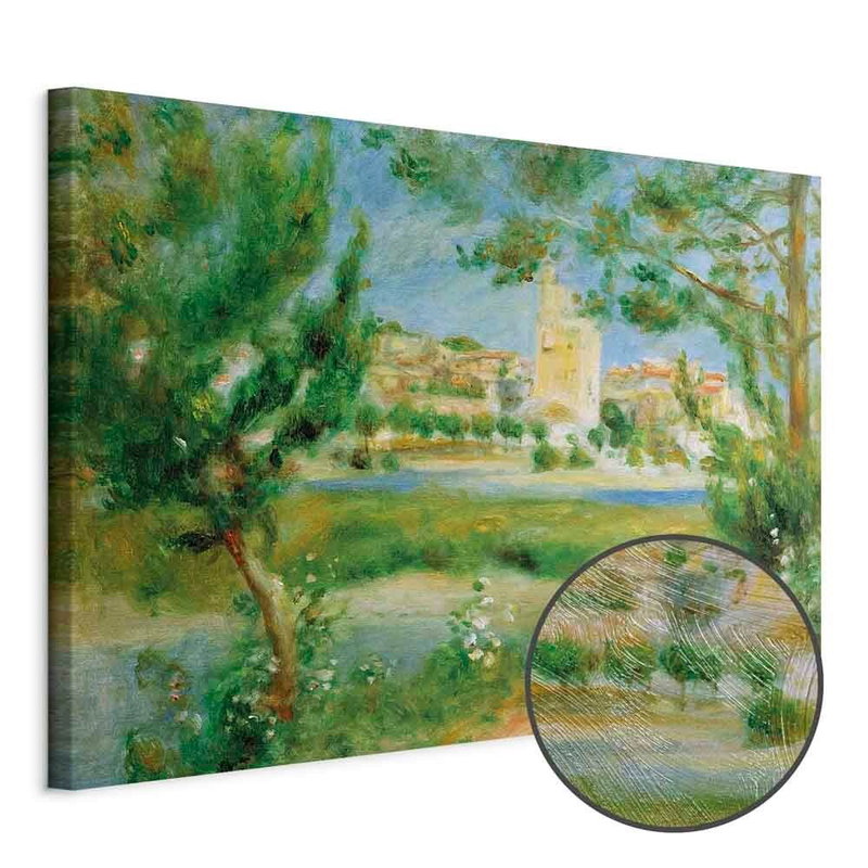 Produktvy av Pierre-auguste renoir. En rund detaljförstoring visar den strukturerade gelytan.
