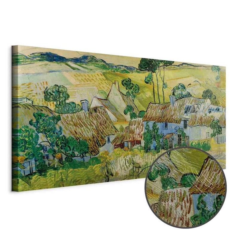 Produktvy av Vincent van gogh farms near. En rund detaljförstoring visar den strukturerade gelytan.