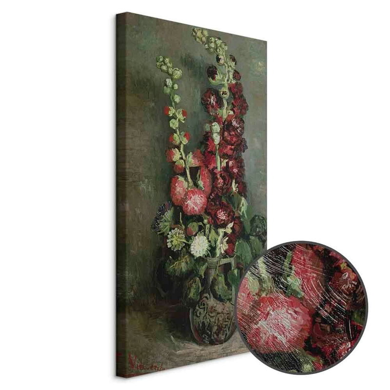 Produktvy av Vincent van gogh vase of. En rund detaljförstoring visar den strukturerade gelytan.