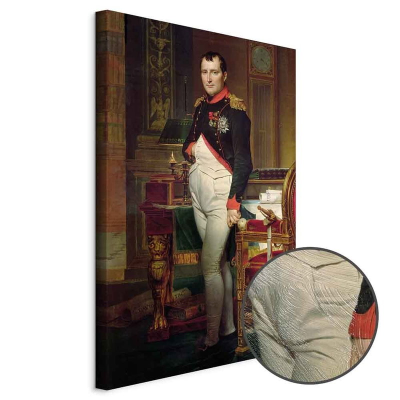 Produktvy av Jacques-louis david napoleon. En rund detaljförstoring visar den strukturerade gelytan.